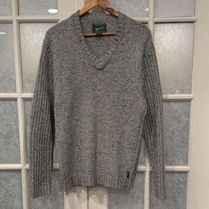 Woolrich Charcoal V-Neck Men's Sweater